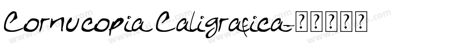 Cornucopia Caligrafica字体转换
